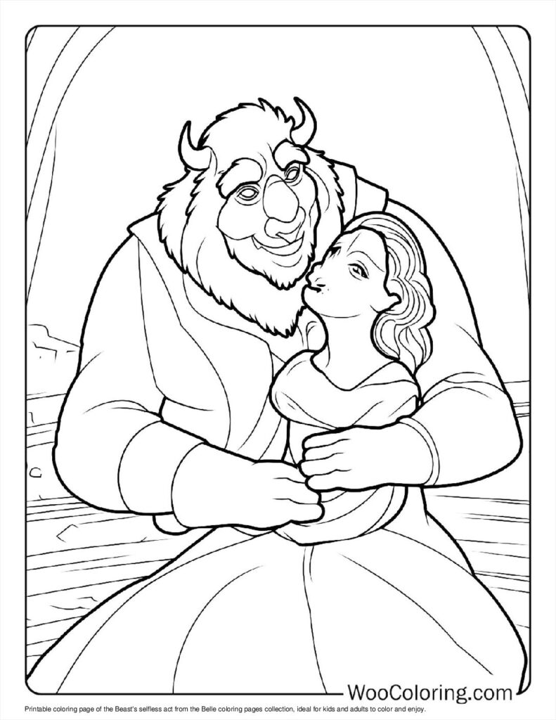 Beast’s selfless act Coloring Page