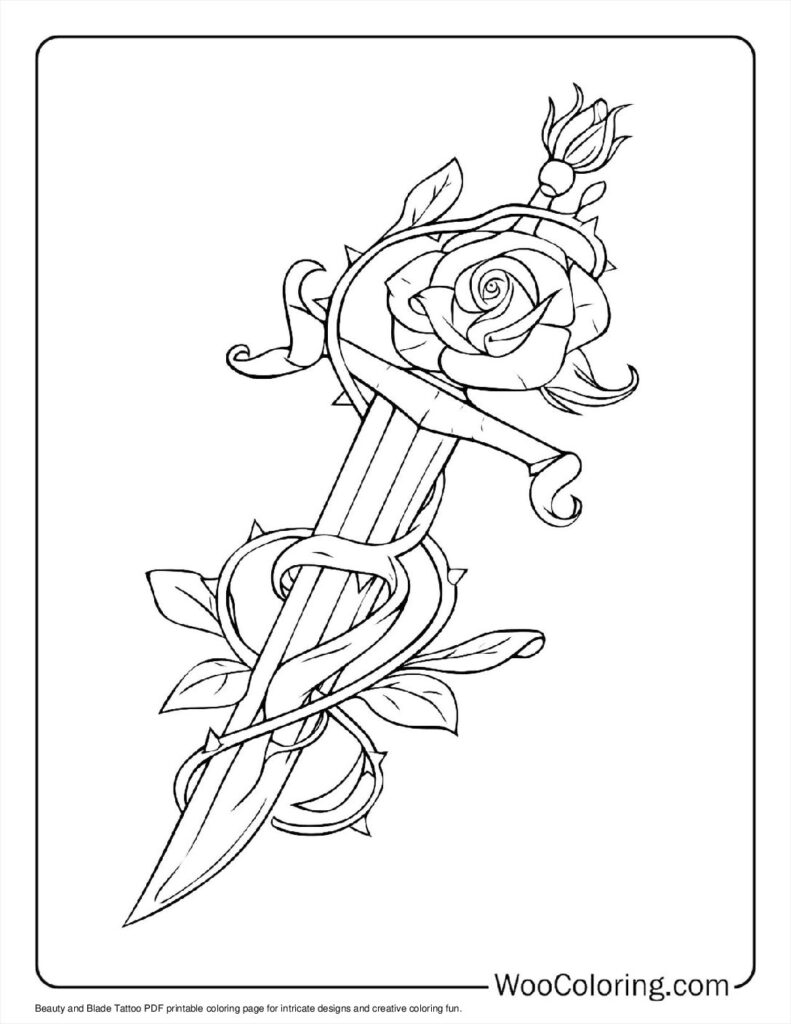 100  Tattoo coloring pages  Free PDF To Print  - 3