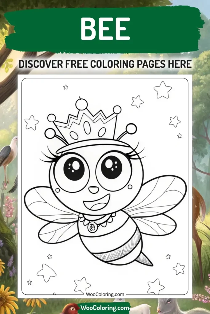 Bee coloring pages designs from animal