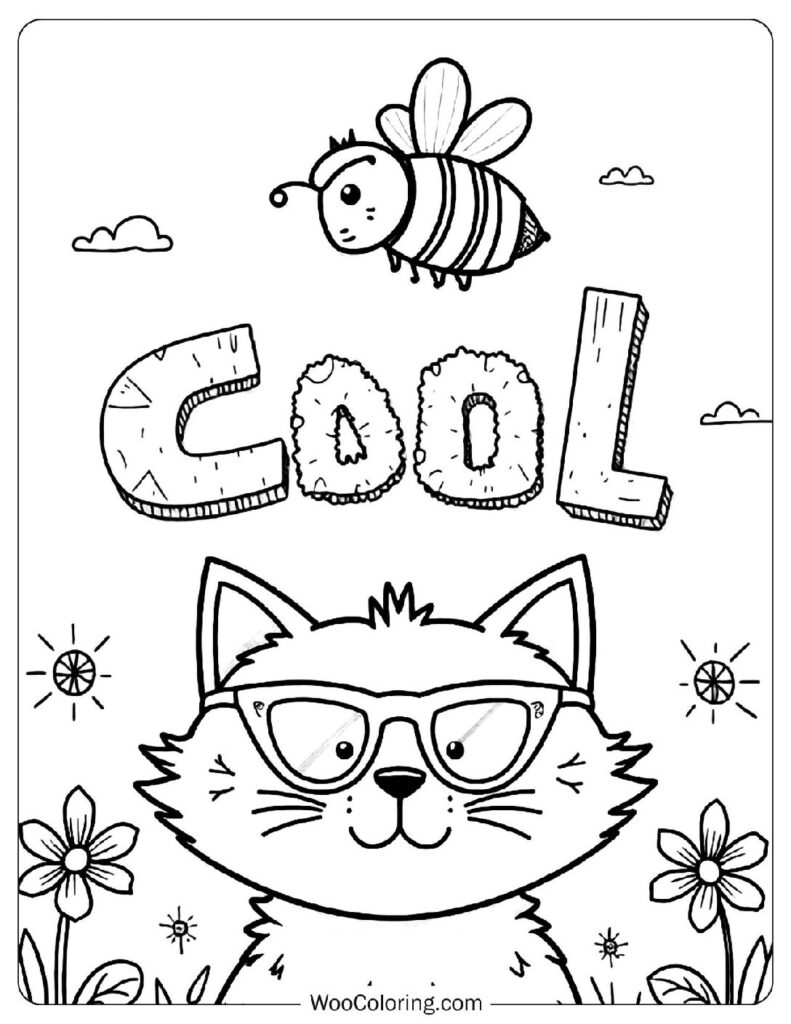 Bee Cool Coloring Picture