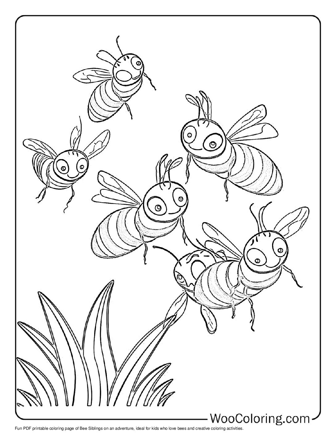 100+ Bee coloring pages (Free PDF To Print) | Woo Coloring