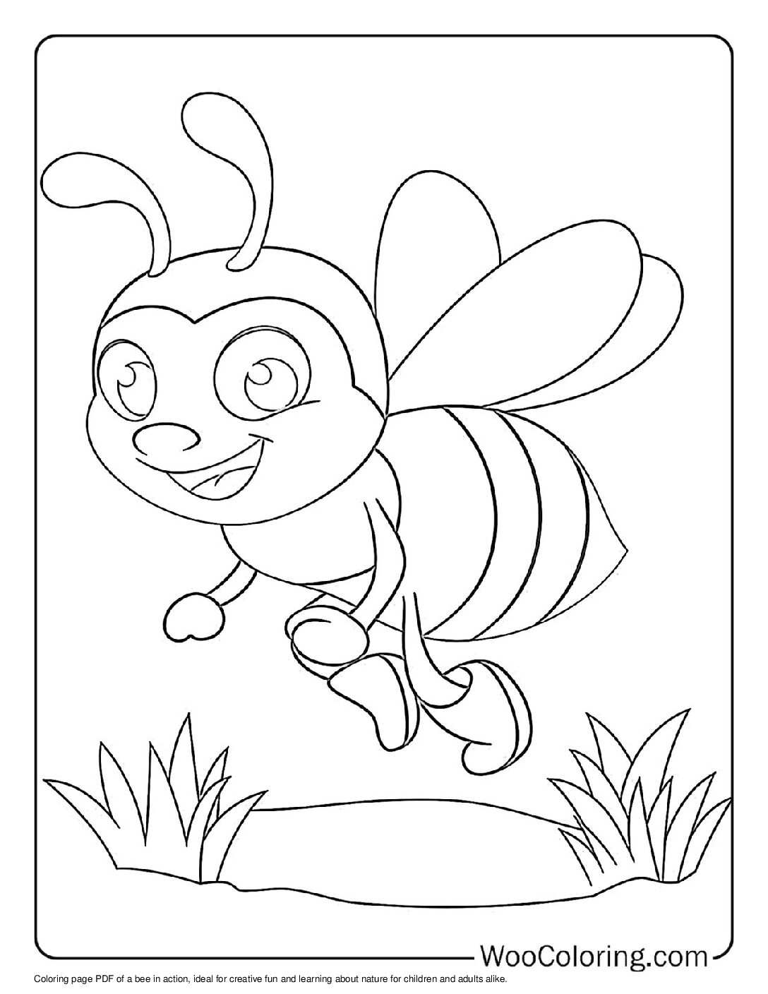 100+ Bee coloring pages (Free PDF To Print) | Woo Coloring