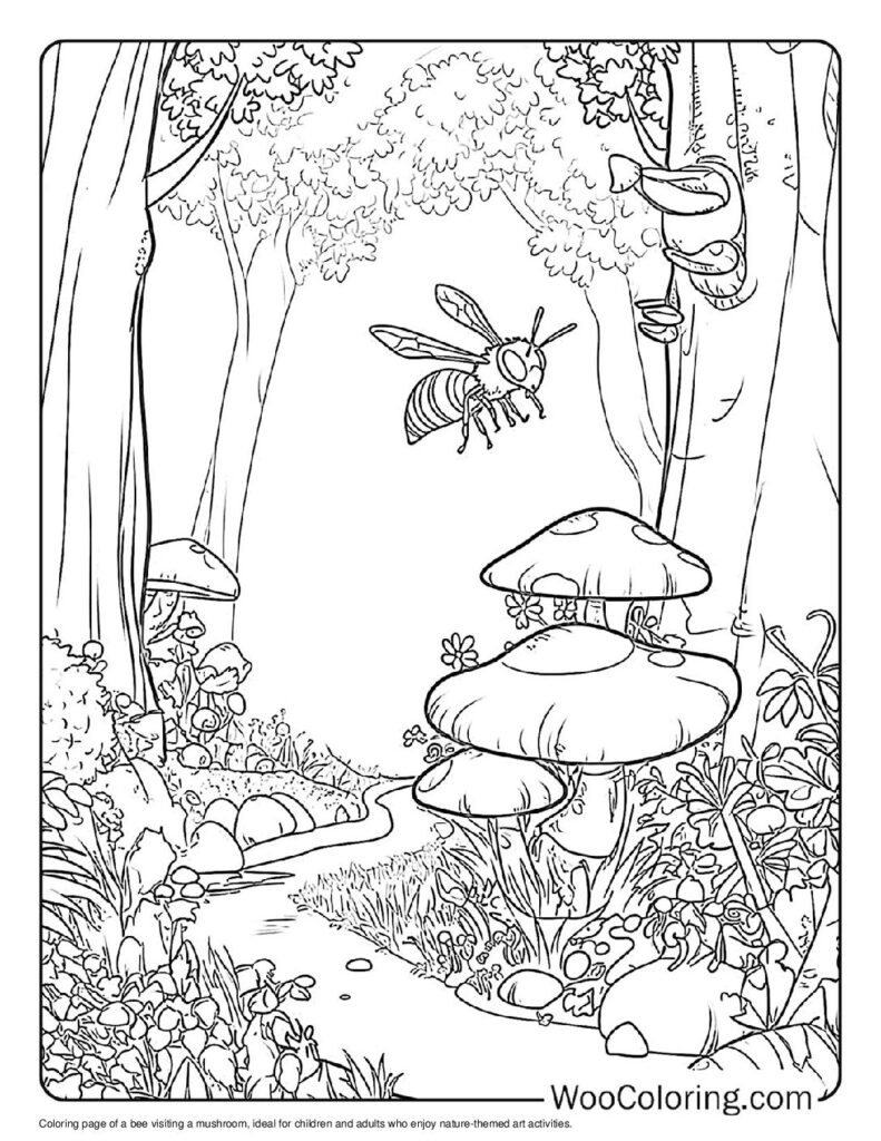 Bee's Mushroom Visit