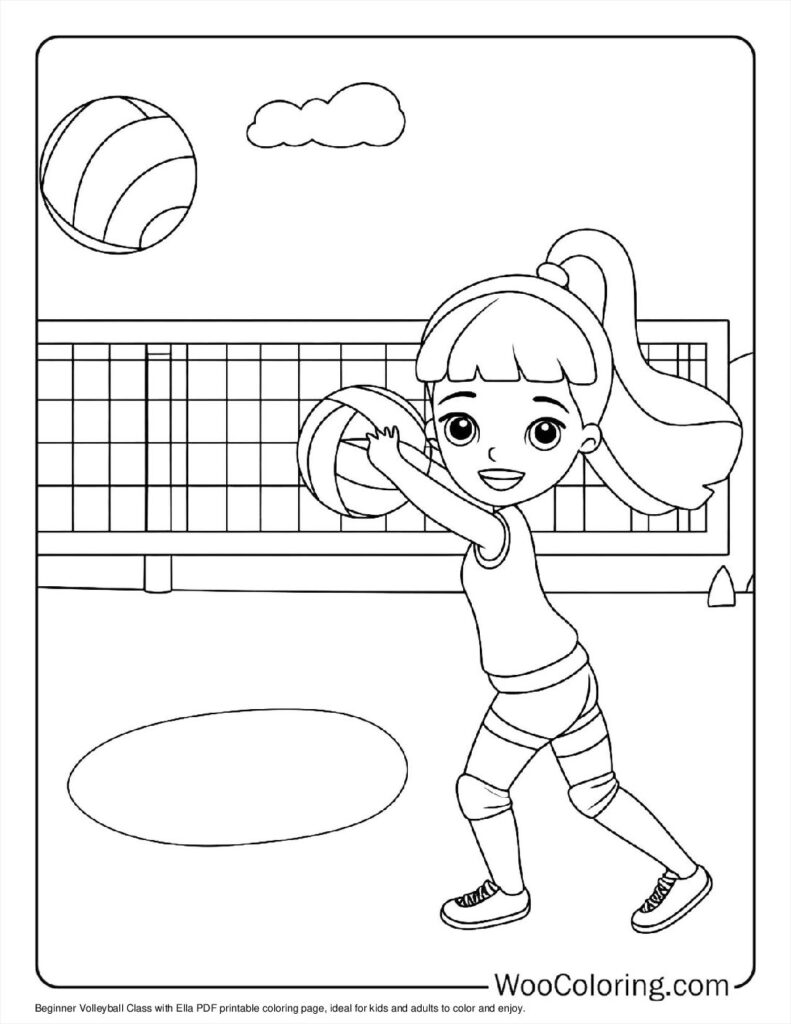 100  Volleyball coloring pages  Free PDF To Print  - 30
