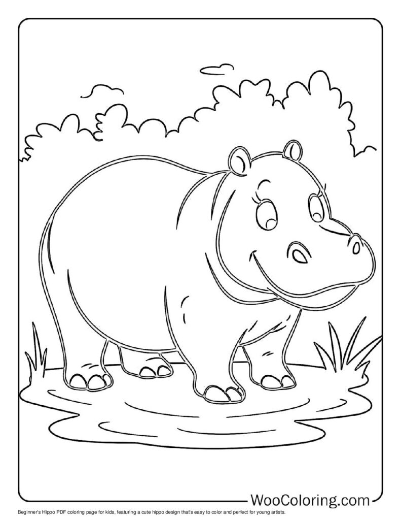100  Hippo coloring pages  Free PDF To Print  - 3