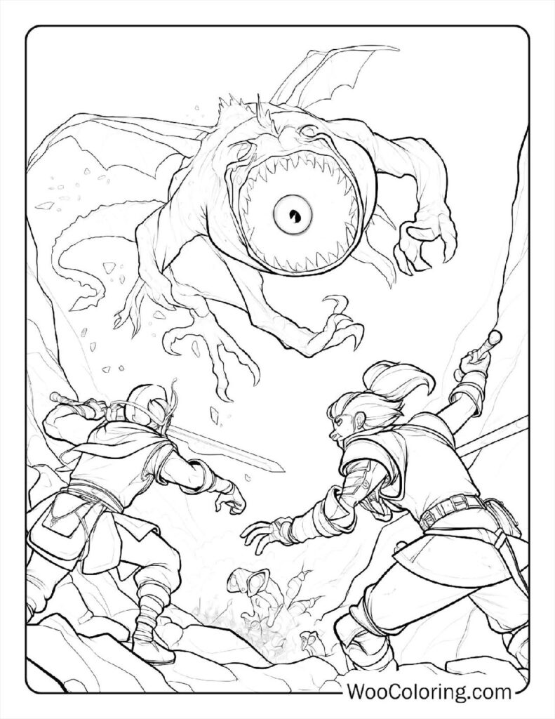 100 Dungeons Dragons coloring pages Free PDF To Print - 29