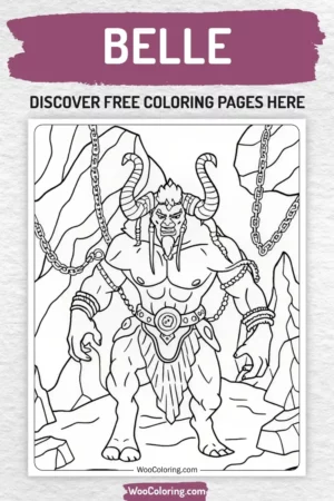 Belle coloring pages designs for kids