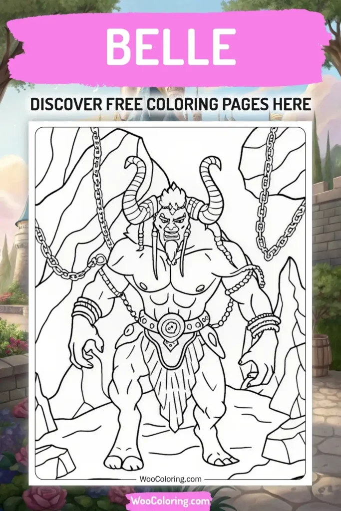 Belle coloring pages designs with princess