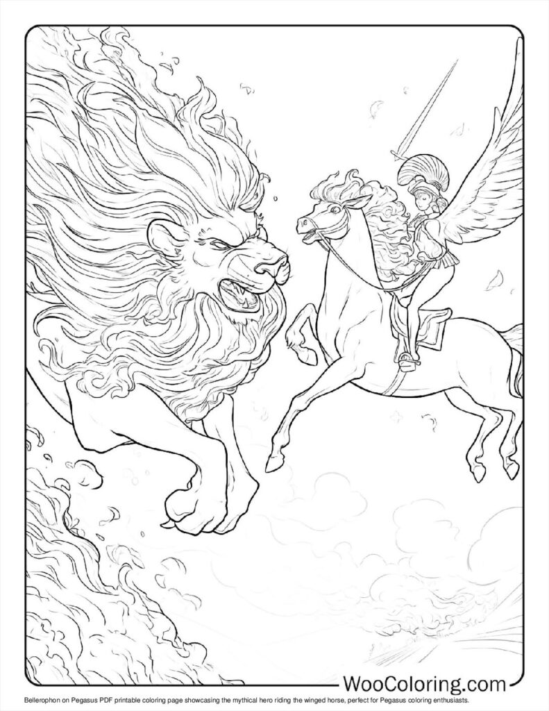 100  Pegasus coloring pages  Free PDF To Print  - 80
