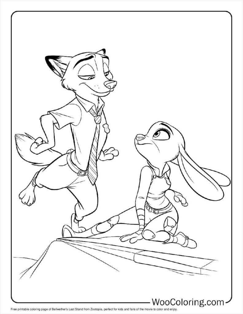 100  Zootopia coloring pages  Free PDF To Print  - 82