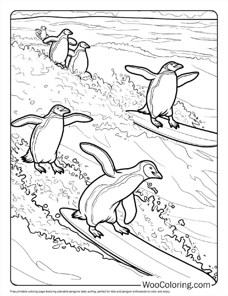 100  Penguin coloring pages  Free PDF To Print  - 87
