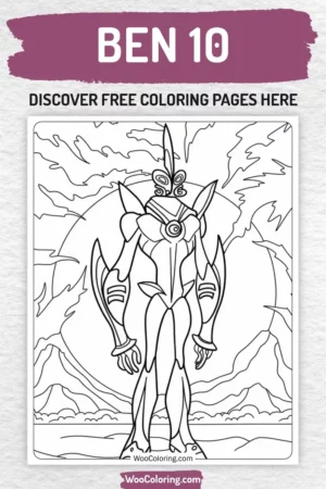 Ben 10 coloring pages designs for kids