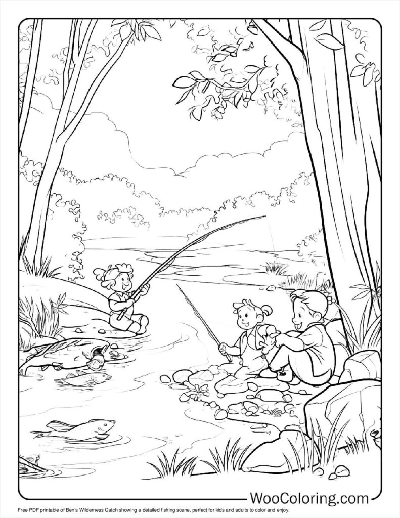 100  Fishing coloring pages  Free PDF To Print  - 77