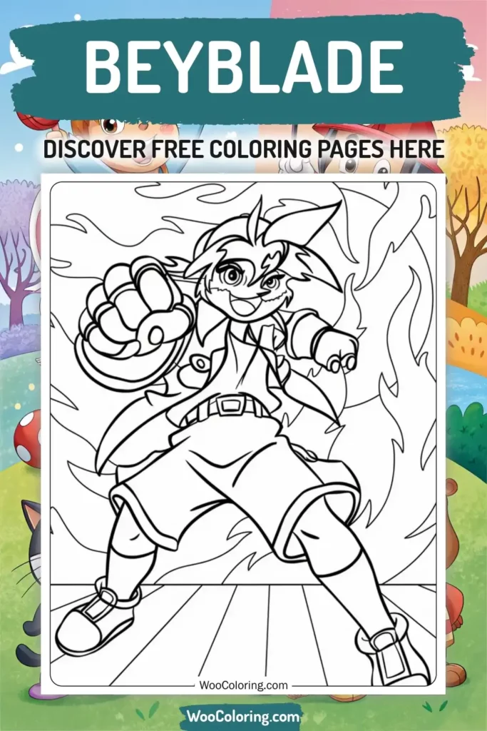 Beyblade coloring pages designs from TV Show