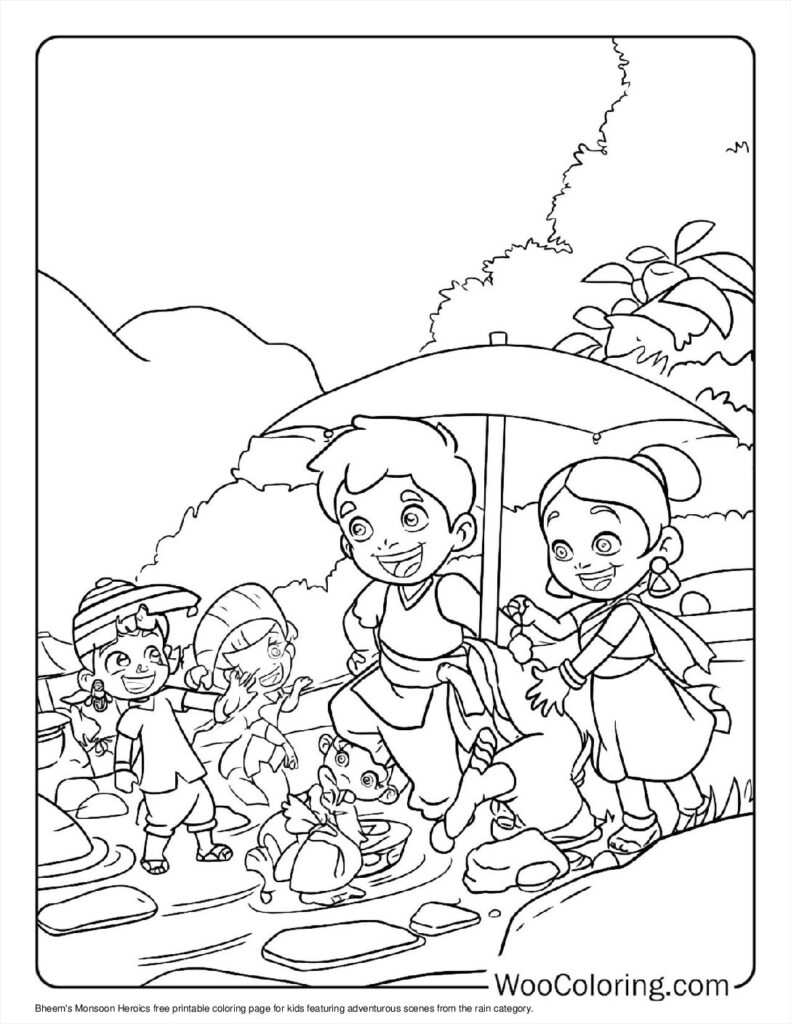 100  Rain coloring pages  Free PDF To Print  - 67