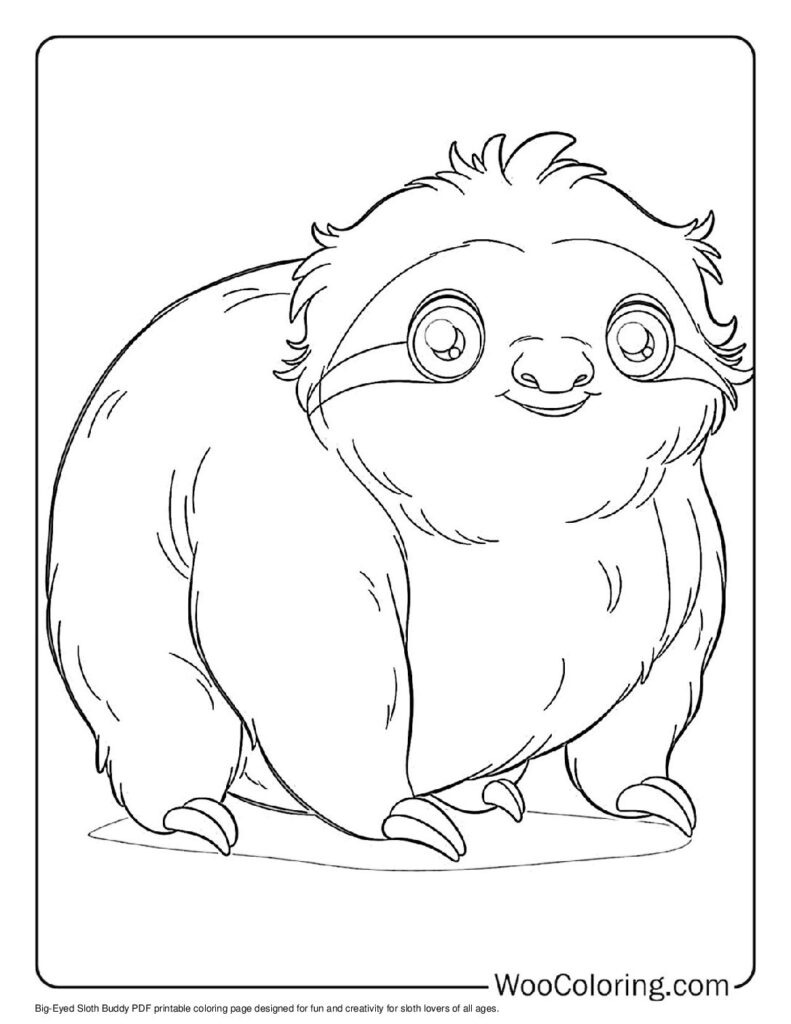 100  Sloth coloring pages  Free PDF To Print  - 78