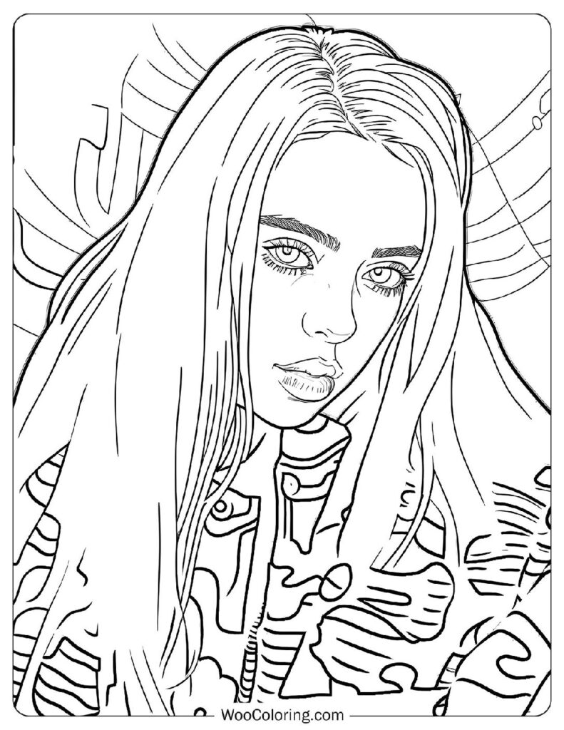 22 Billie Eilish Coloring Pages  Free PDF To Print  - 8