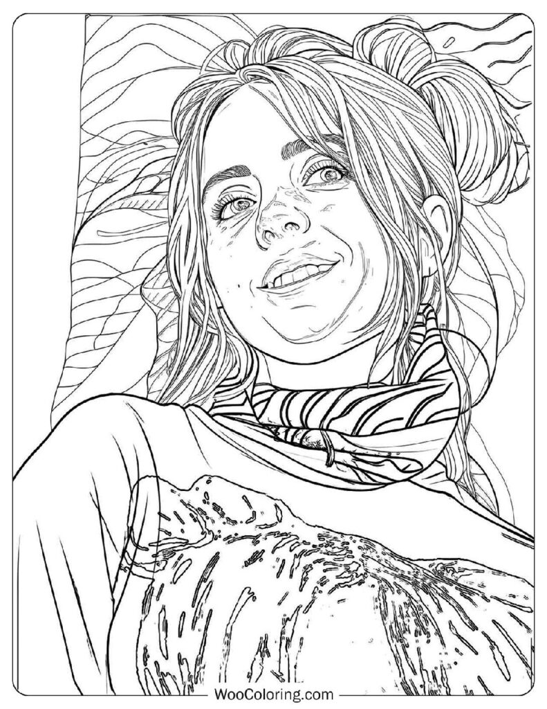 22 Billie Eilish Coloring Pages  Free PDF To Print  - 34