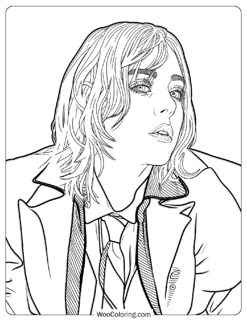 22 Billie Eilish Coloring Pages  Free PDF To Print  - 59