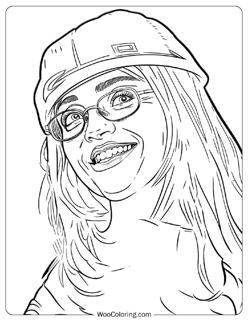 22 Billie Eilish Coloring Pages  Free PDF To Print  - 27