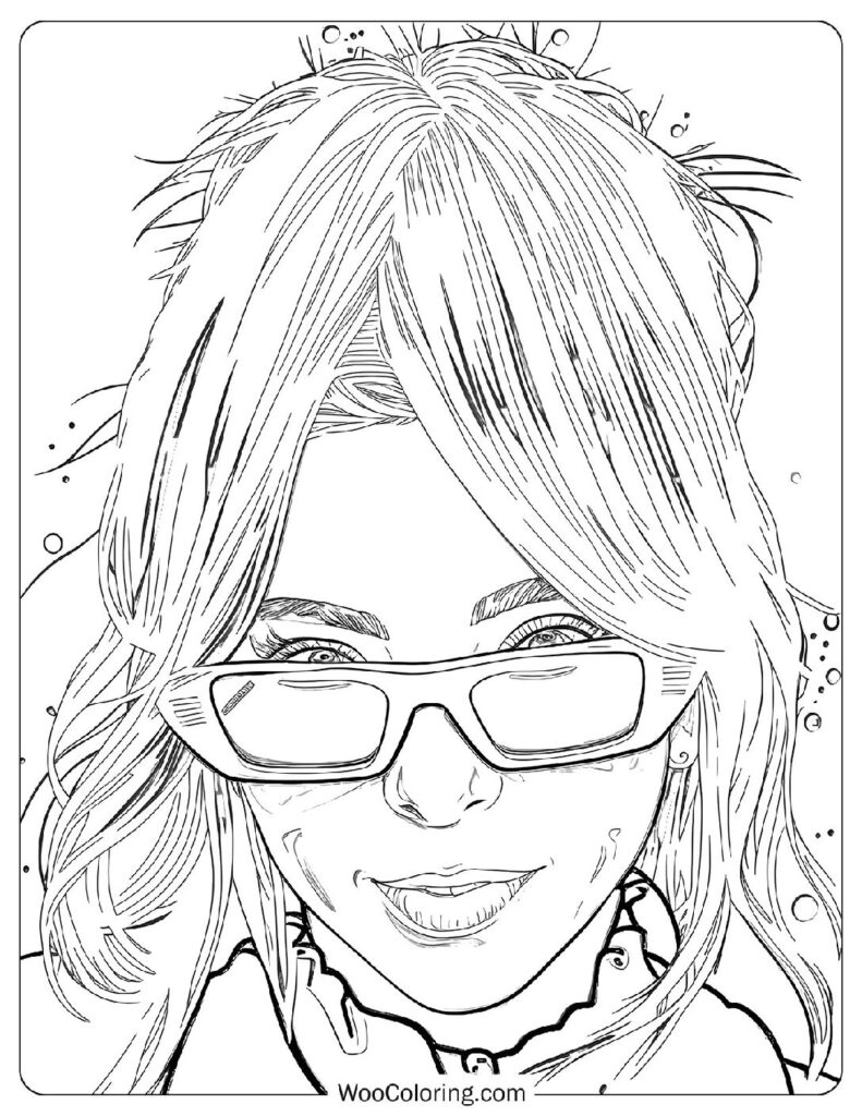 22 Billie Eilish Coloring Pages  Free PDF To Print  - 71