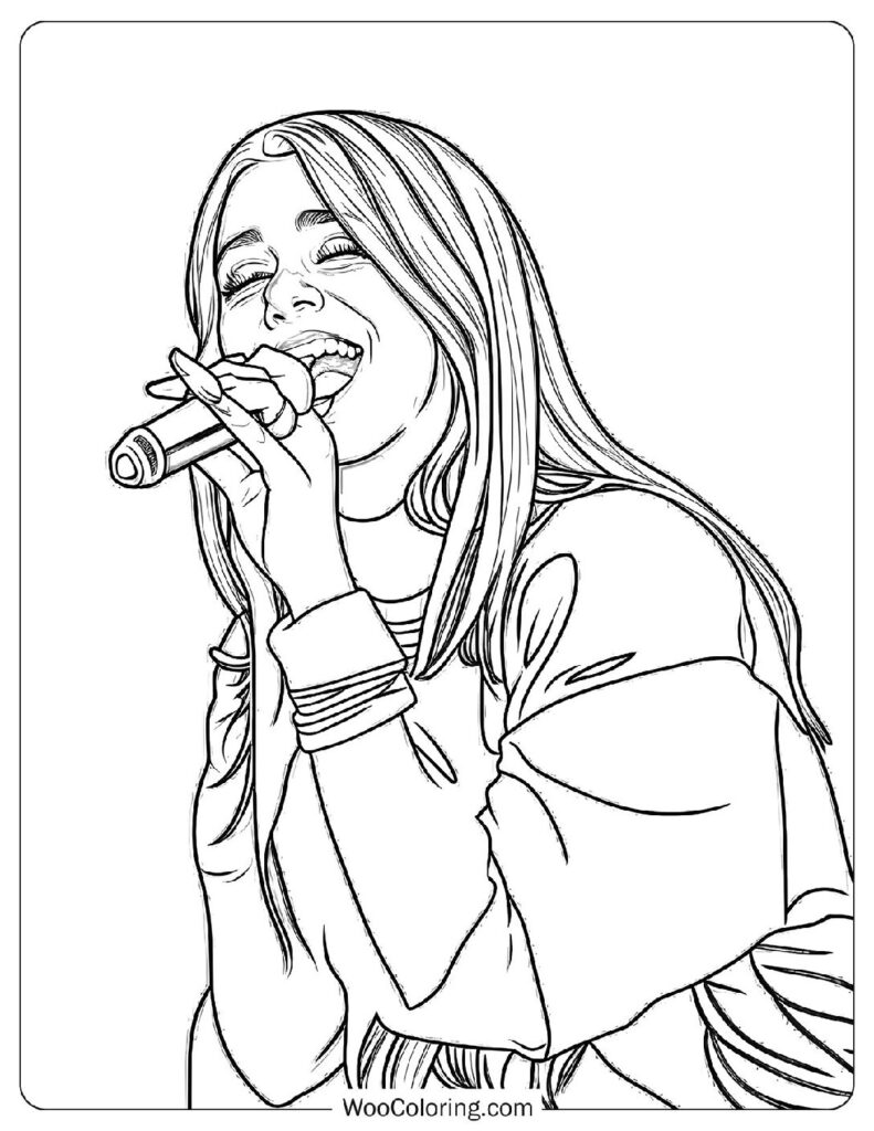 22 Billie Eilish Coloring Pages  Free PDF To Print  - 88
