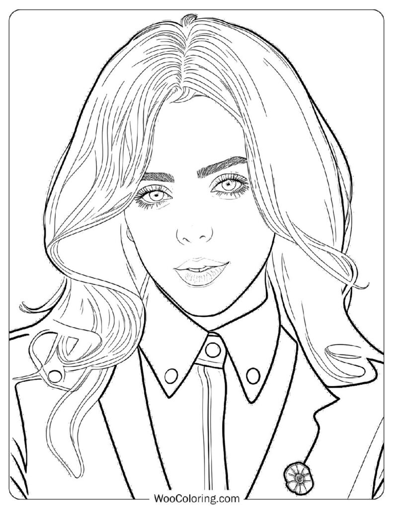 22 Billie Eilish Coloring Pages  Free PDF To Print  - 24