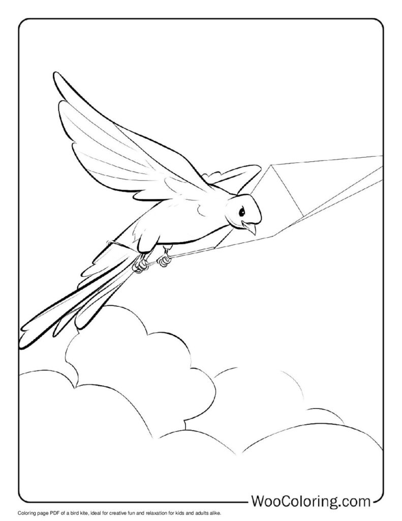 100  Kite coloring pages  Free PDF To Print  - 79