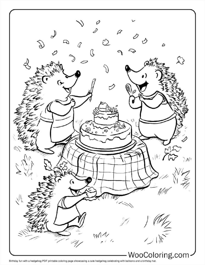100  Hedgehog coloring pages  Free PDF To Print  - 36