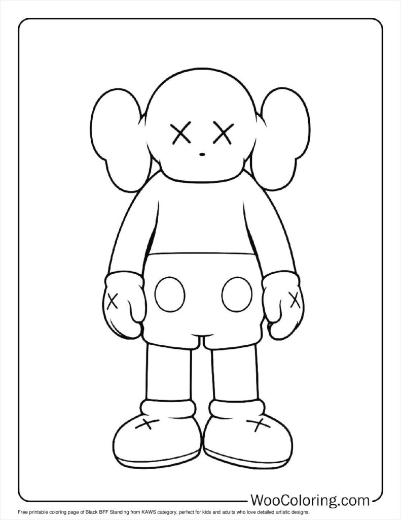 100  KAWS coloring pages  Free PDF To Print  - 57