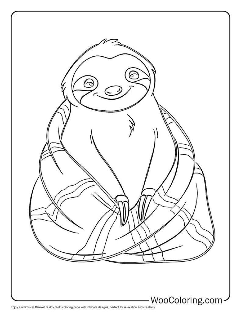 100  Sloth coloring pages  Free PDF To Print  - 78