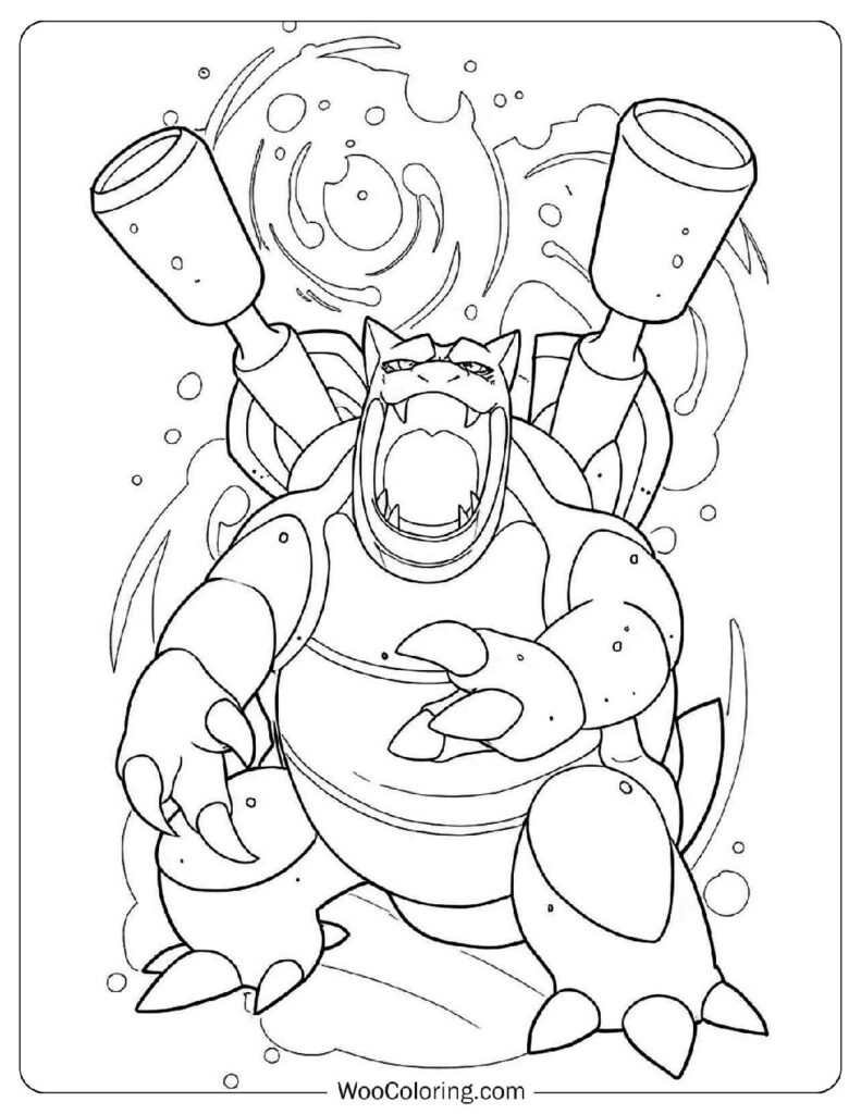 Blastoise Pokémon in Battle Pose