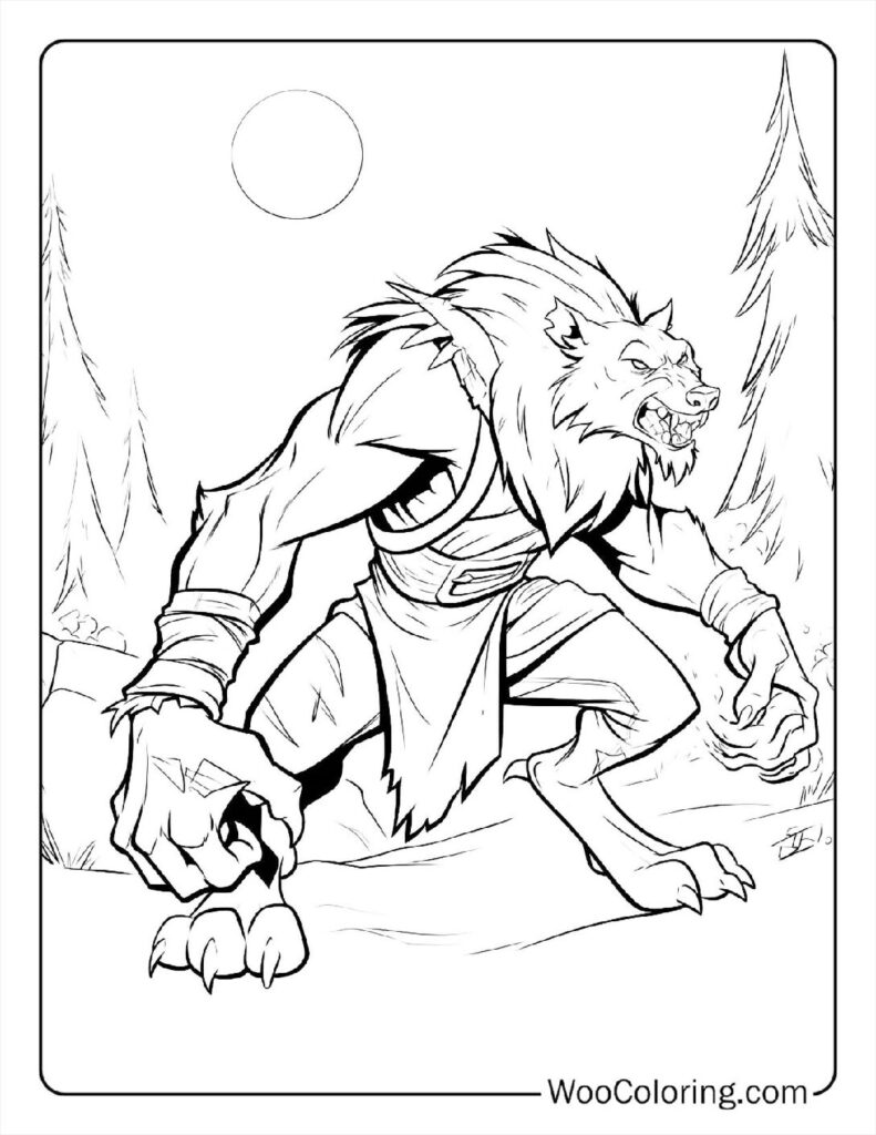 Blitzwolfer Fight Coloring Page For Kids