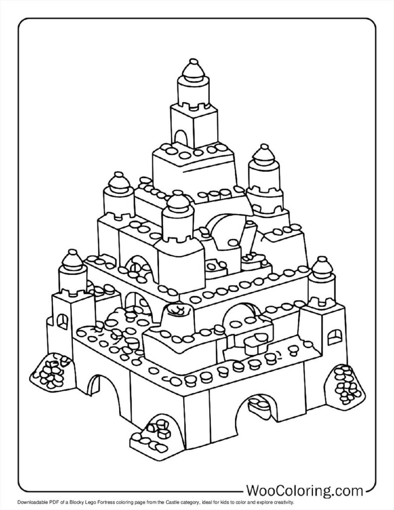 100  Castle coloring pages  Free PDF To Print  - 94
