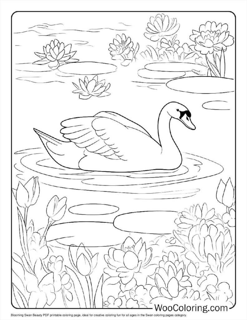100  Swan coloring pages  Free PDF To Print  - 31