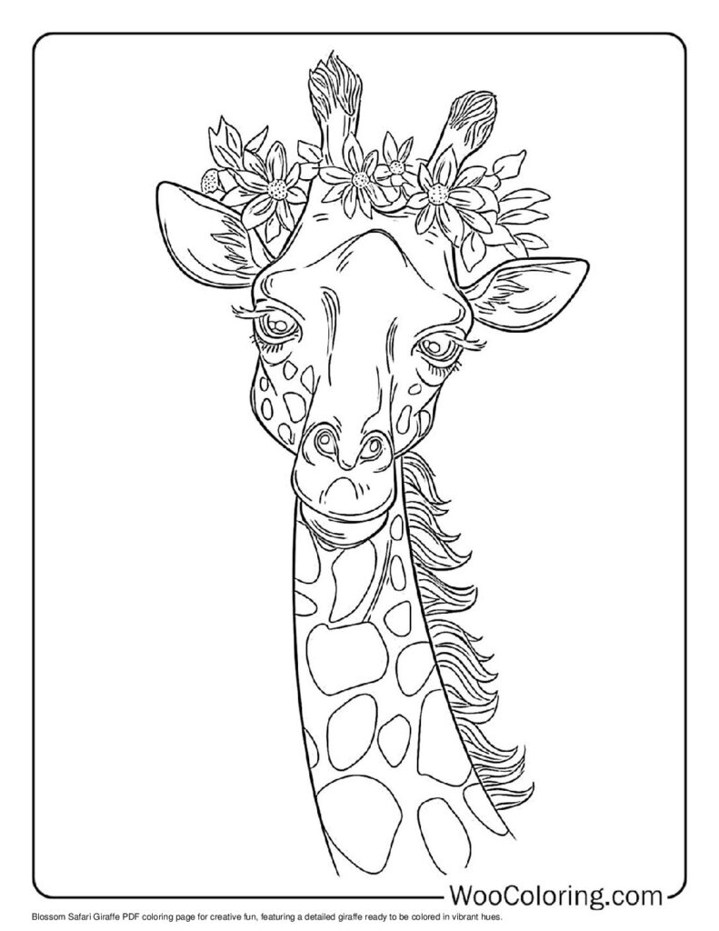 100  Giraffe coloring pages  Free PDF To Print  - 78
