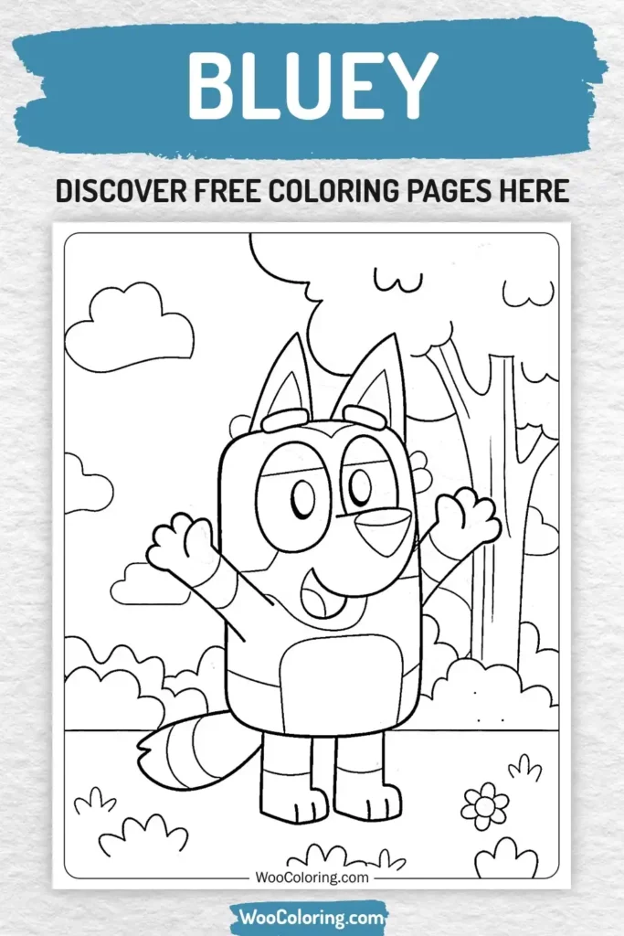 Bluey coloring pages designs for boys