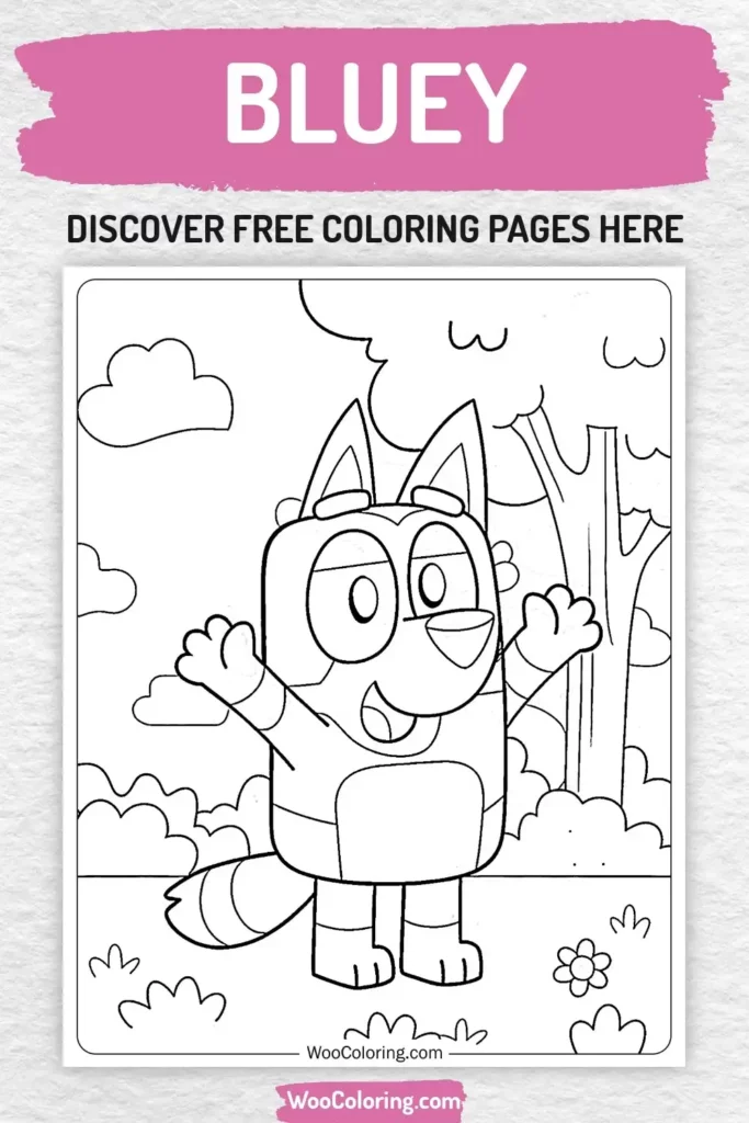 Bluey coloring pages designs for girls