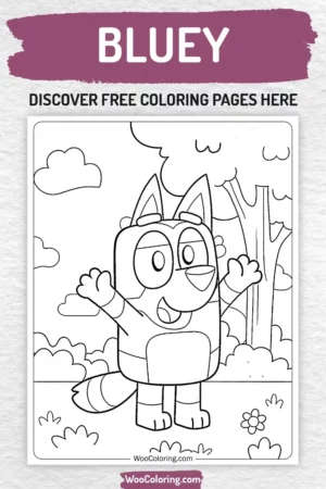 Bluey coloring pages designs for kids