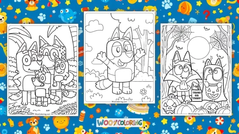 Bluey Coloring Pages Design Image
