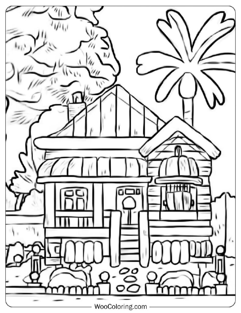 Bluey’s Cozy House Coloring Sheet