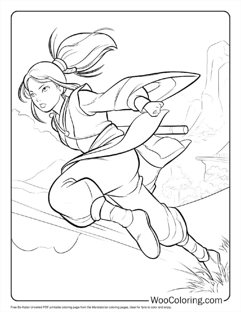 Bo-Katan Unveiled Coloring Sheet