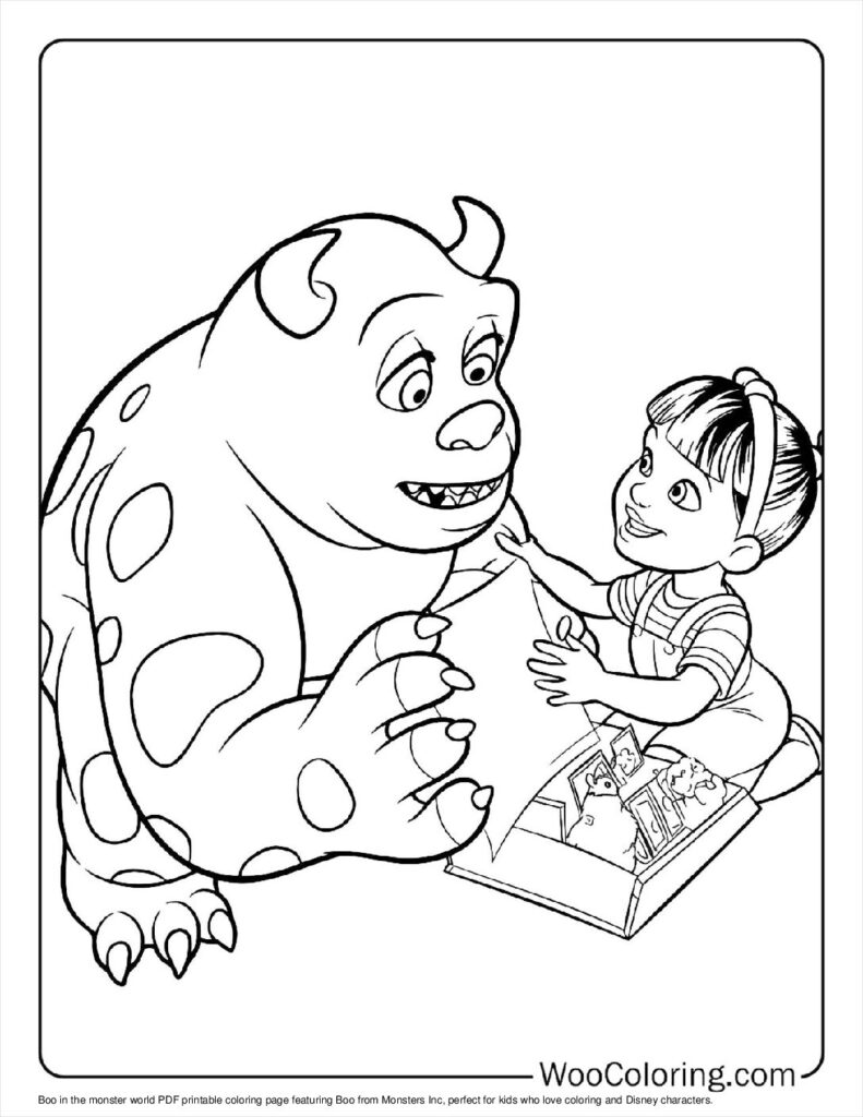 Boo in the monster world Coloring Page