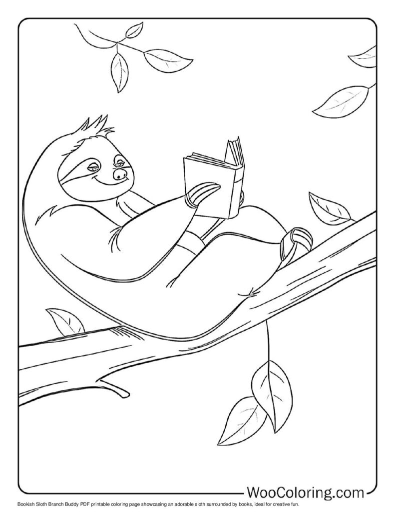 100  Sloth coloring pages  Free PDF To Print  - 49