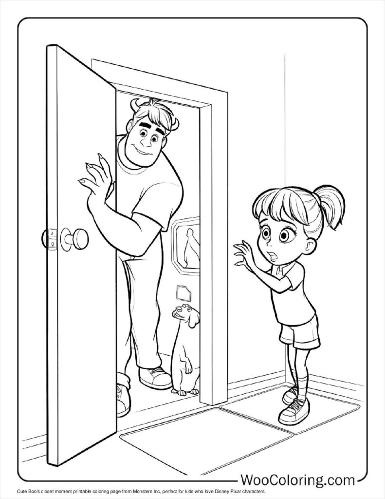 Boo’s closet moment To Color