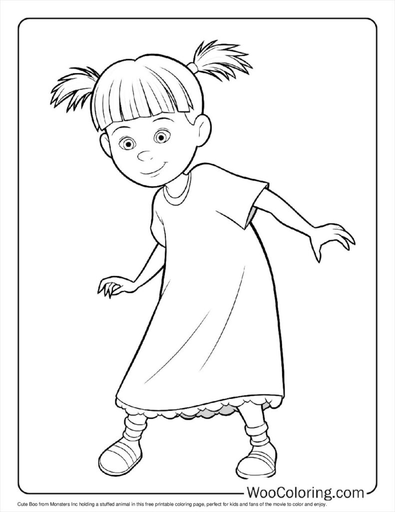 Boo’s cute scare Coloring Sheet