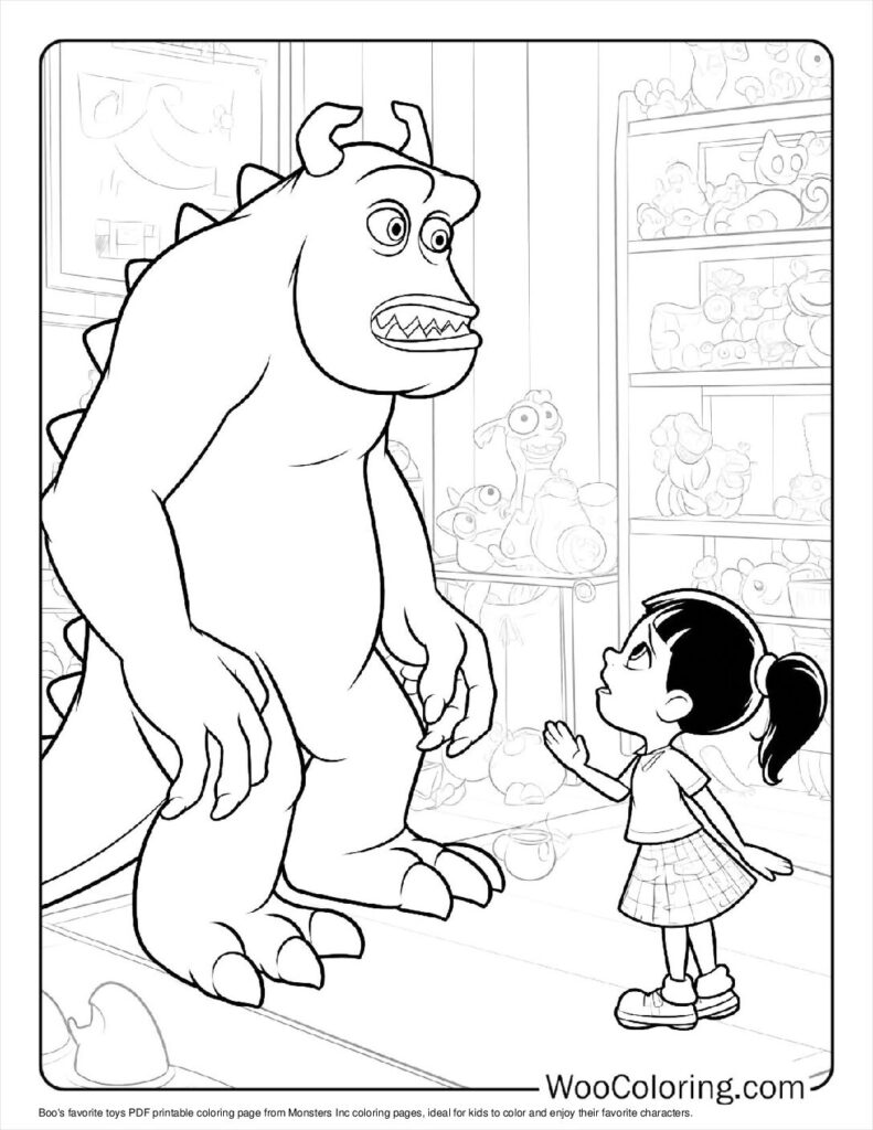 Boo’s favorite toys Coloring In For Kids