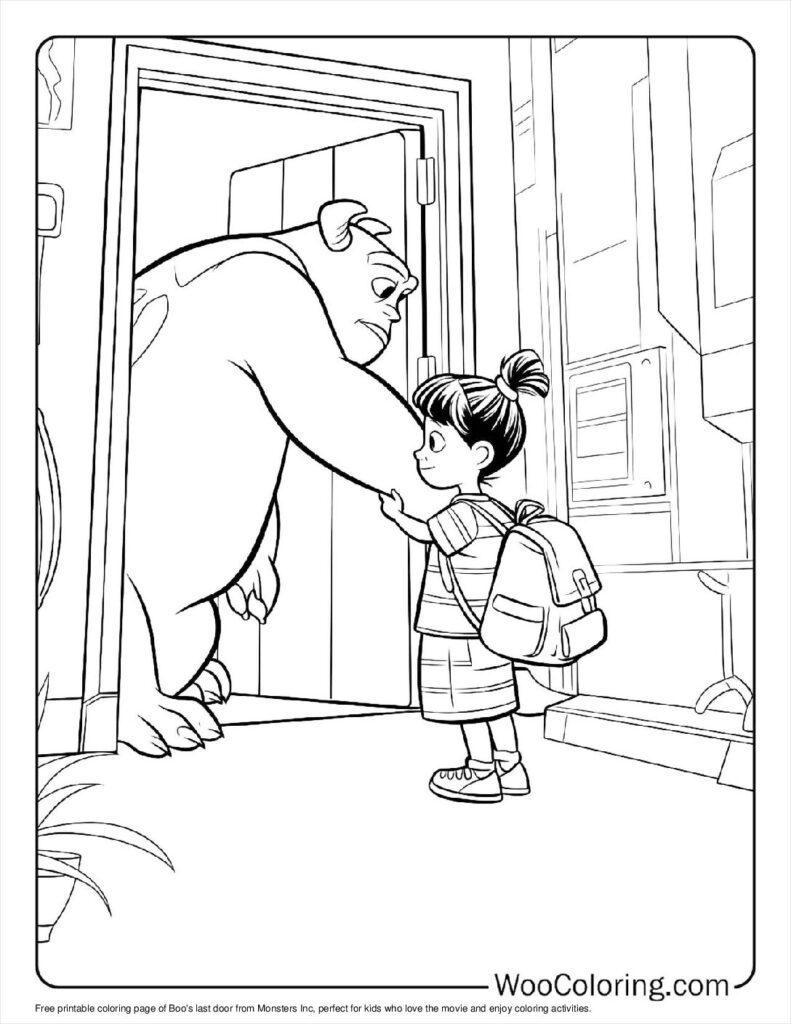 Boo’s last door Coloring Page