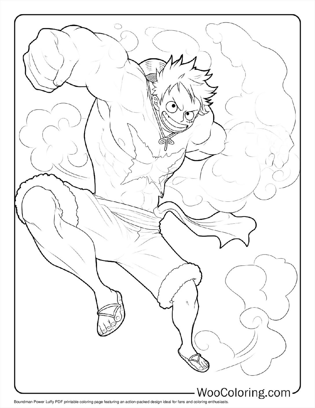 Luffy Col0uring In 100+ Luffy coloring pages (Free PDF To Print) | Woo Coloring