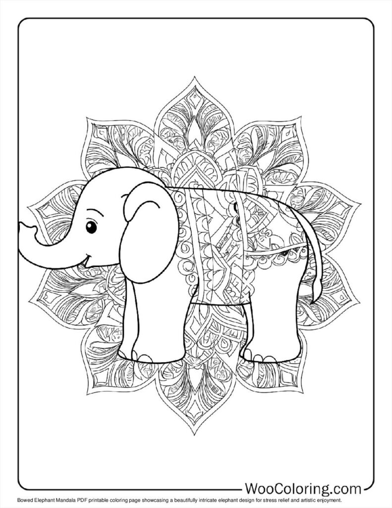 Bowed Elephant Mandala